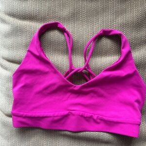 ATHLETA Bright Fuchsia Strappy Sports Bra